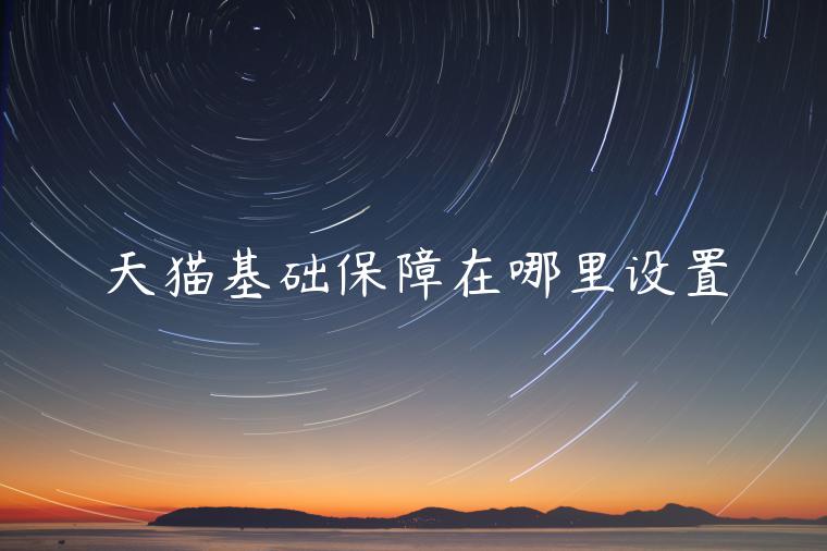 天貓基礎(chǔ)保障在哪里設(shè)置